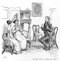 „Komu opowiedziałem sprawę”, ilustracja z „Duma i uprzedzenie” Jane Austen, wydanie z 1894 r.